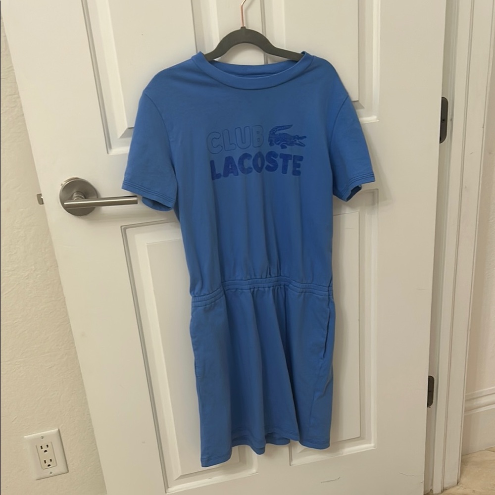 Lacoste Sky Blue T-Shirt Dress new without tag never worn